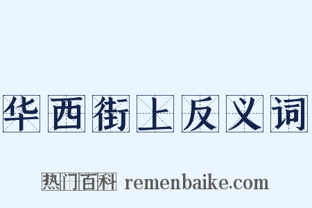 华西街上反义词是什么意思的图片